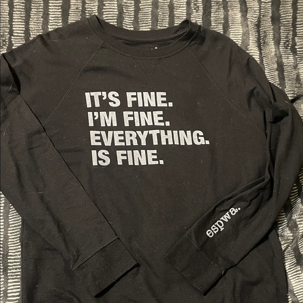 espwa black crew neck pullover- It’s fine quote
